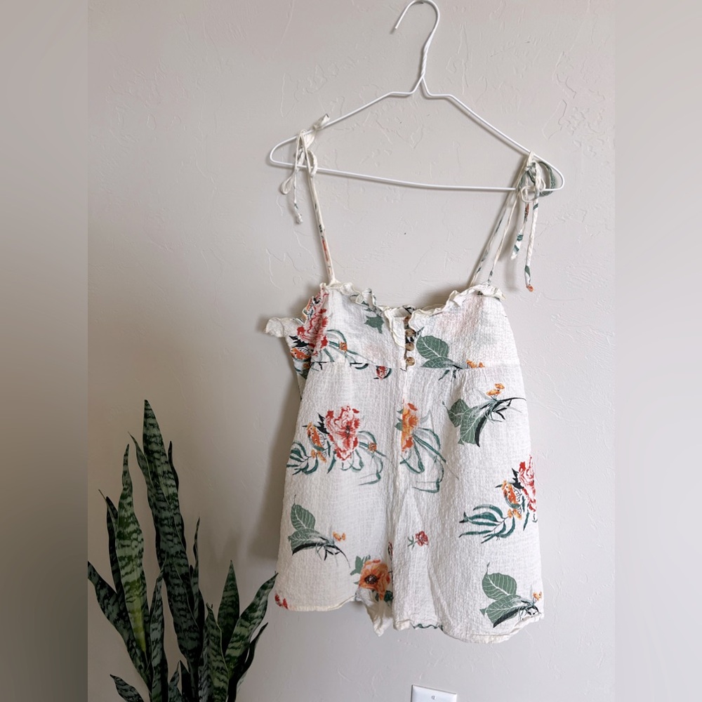 Floral Linen Romper